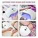 GLOUE UV LED Nail Lamp Portable 36 W Nail Dryer with 12 Beads Nail Polish Curing Lamp