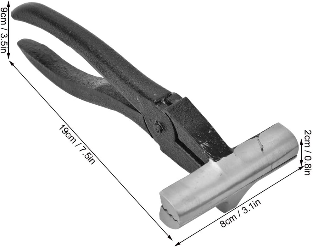 Oil Painting Canvas Stretching Pliers, Cast Iron Extra Wide Canvas Pliers, Black Handle Hand Tool Stretcher Bars Artist Framing Tool - Image 4
