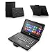 POWERADD Microsoft Surface Pro 2 / Surface 2 / Surface Pro/Surface RT Keyboard Case, Slim Bluetooth Keyboard with Touchpad and Leather Folio Smart Case for 10.6-inch Windows 8/Android Tablet - Black
