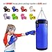 Luniquz Punching Bag for Kids Adults, Unfilled Hanging Boxing Bag Set for Kickboxing Training MMA Muay Thai Sparring, 31