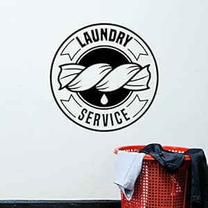 Aplique De Pared De Vinilo Servicio De Limpieza En Seco De Lavandería
