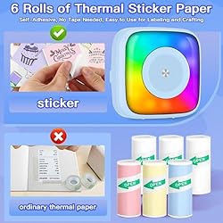 Sticker Printer Print Pod with 6 Rolls Sticker