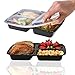 3 Compartment Meal Prep Containers - Divided Lunch Containers Reusable 10 Pack