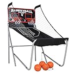 HLC Sports Double Shot Indoor Electronic Shooting Machine, Two Players Basketball Stand