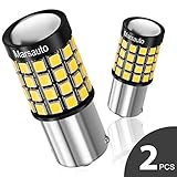 1156/7506/1141 LED Reverse Backup bulb,[2018 UPGRADED] Marsauto 52 SMD 3030/2835 Chipsets Back up Stop Tail Light Lamp Bulbs Replacement (Set of 2)