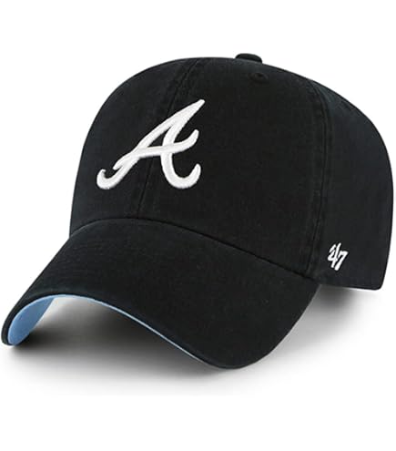 Amazon.com: 47 Brand MLB Black Black Primary Logo Clean Up