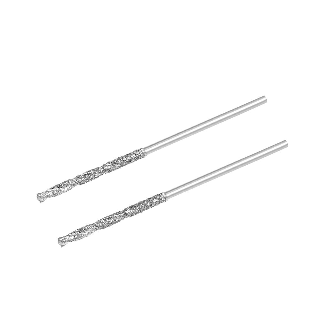 sourcing map 0.9mm Diamond Twist Drill Bits High Speed Steel for Glass Sea Shells Stone Tiles 2 Pcs