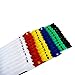 120pcs Reusable Fastening Cable Ties Microfiber Cloth 6-Inch Cable Strap Hook and Loop Multicolor