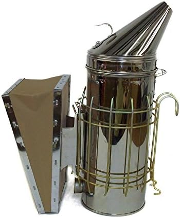New Large Bee Hive Smoker Stainless Steel w/Heat Shield Beekeeping Equipment bee hive smoker fuel