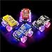 4E's Novelty 2 Pack Push n Go Toy Light Up Monster Truck Pullback Racer Cars, Light Up Wheals, Pullback Trucks Toys for Boys, Best Gift for Kids