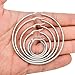 FIBO STEEL 6 Pairs Stainless Steel Hoop Earrings for Men Women Earrings Set 15-60mm Silver-tone