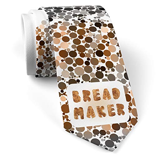 Neck Tie with Bread Maker French Toast Bread White with Color Print