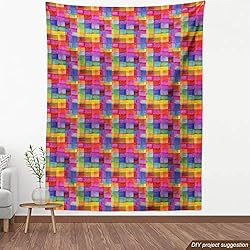 Ambesonne Abstract Fabric by The Yard, Rainbow