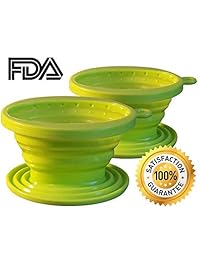 2 Pack   Plegable de silicona Single Taza cafetera
