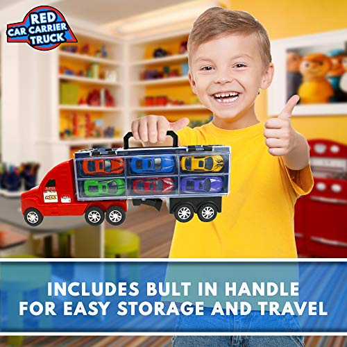 Big Mo's Toys Boys Truck Transport Carrier Truck with Detachable Cab