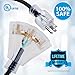 TerraBloom 16/3 Heavy Duty Extension Cord 25 FT Outdoor - Black Outdoor Extension Cord Multiple Outlet - Ultra-Flexible SJEOW Rubber, Light Indicator, Triple Outlet for Maximum Efficiency - 13 Amp