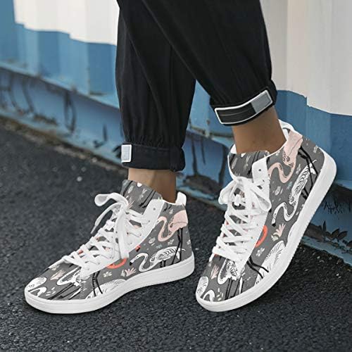 数量限定セール スケートボードシューズ メンズ ランニングシューズ 花柄 動物柄 ミッドトップ ハイカットスニーカー 運動靴 スポーツシューズ レースアップ カジュアル 通気性 ウォーキングシューズ ジョギング 通勤 おしゃれ 軽量 滑り止め 海外最新