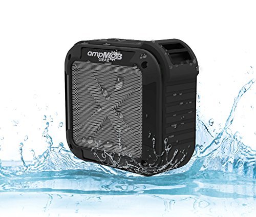 Waterproof Bluetooth Speaker - Rockman-S Outdoor Wireless Water-Resistant, Dust- Proof & Shock-Proof Mini Portable Speaker Set By Ampmob Gear - Works With Iphone, Ipod, Android/Samsung Phones (869761000168)