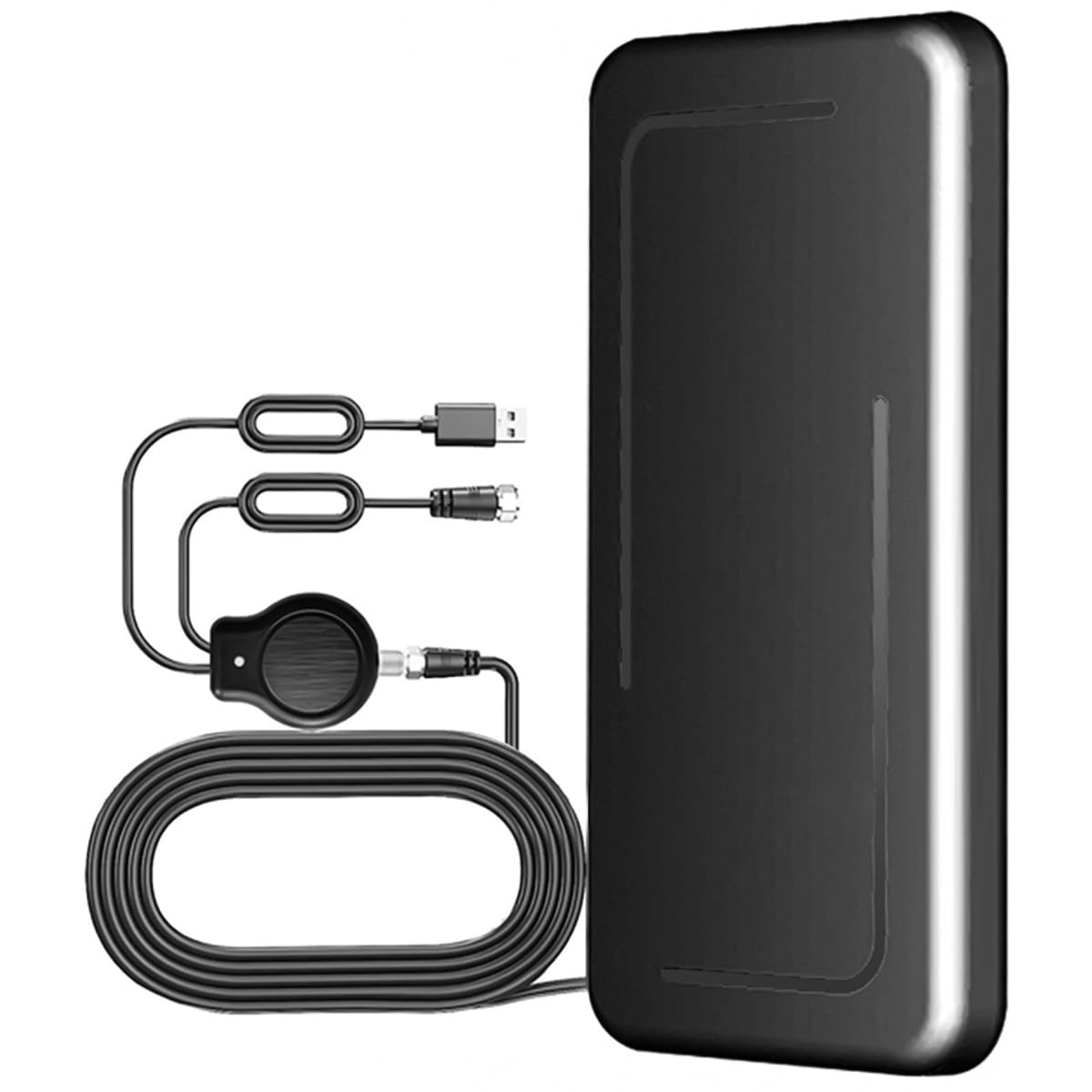 Alnicov Amplified Digital TV Antenna High Gain Amplifier Signal Booster Indoor Outdoor Digital TV Aerial Support 4K 1080p All Type TV