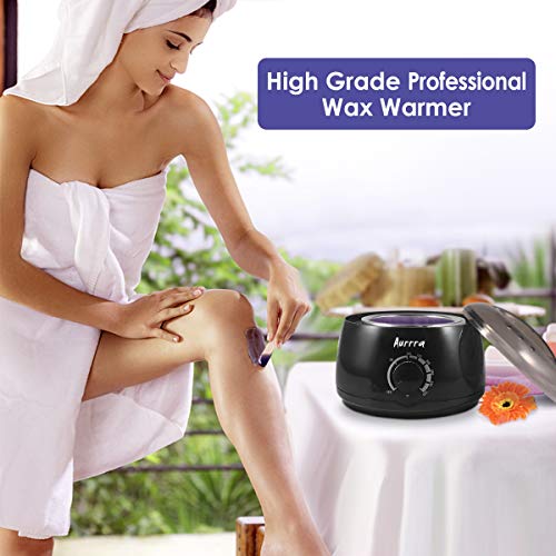 Wax Warmer Hair Removal Kit, Electric Professional Wax Heater Hair Removal Kit with 4 Different Flavor Hard Wax Beans and 20 Wax Applicator Sticks, Suitable for All Wax Types - Thumbnail 6