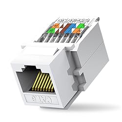 ZOERAX 50-Pack Cat6 Tool-Less RJ45 Keystone