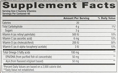 VITAFUSION OMEGA 3 GUMMY SIZE 120CT VITAFUSION OMEGA 3 EPA & DHA GUMMY VITAMINS ASST FLAVORS 120CT