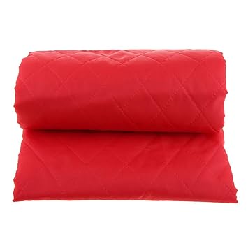 FLAMEER 1 Stück Steppfutter Futterstoff Steppstoff Jackenfutter, Beidseitige Stoffe aus Poly und Baumwolle - rot