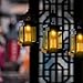 Falove 4PACK Vintage Waterproof Outdoor Solar Powered Twinkle Warm White LED Candle Light, Garden Decoration Umbrella Tree Lantern Hanging Lamp
