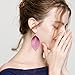 LOLIAS 6 Pairs Teardrop Leather Earrings Set for Women Leaf Dangle Drop Earring