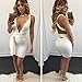 Mojessy Women's Sexy Multi Wear Bodycon Bandage Tank Midi Party Dress Clubwear Medium White