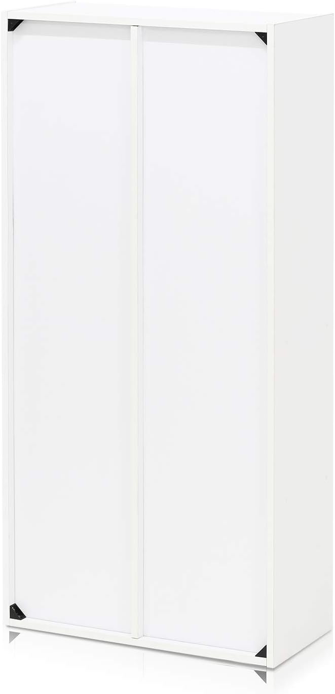 Furinno 7-Cube Reversible Open Shelf, White: Furniture & Decor