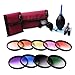 XCSOURCE 58mm 9pcs Graduated Color Filter Kit Orange Blue Grey Red Green Purple Pink Yellow Brown For Canon EOS 650D 50D 40D 400D 450D Rebel T1i T2i T3i 600D 550D LF498