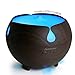 Aromacare Large Essential Oil Diffuser 600ML, Aromatherapy Cool Mist Humidifier,Quiet Aroma Diffuser, Dark Wood Grain,Rainbow LED Light, Last Overnight for Home & Spa