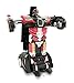 Red Inferno RC Toy Transforming Robot Remote Control (27 MHz) Sports Car with One Button Transformation, Realistic Engine Sounds and 360 Speed Drifting 1:14 Scale (Red)