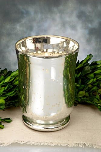 Dexon Power Mercury Glass Hurricane Vase 6in