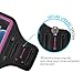 iPhone X/Galaxy S7 / S10 Edge Armband - LOVPHONE Easy Fitting Sport Running Exercise Gym Sportband with Key Holder & Card Slot,Water Resistant and Sweat-proof (Rosy)