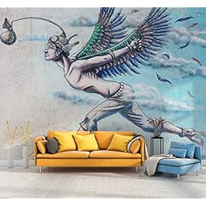 Wall Mural Colorful Graffiti Removable Wallpaper Wall Sticker for Bedroom Living Room - 66x96 inches