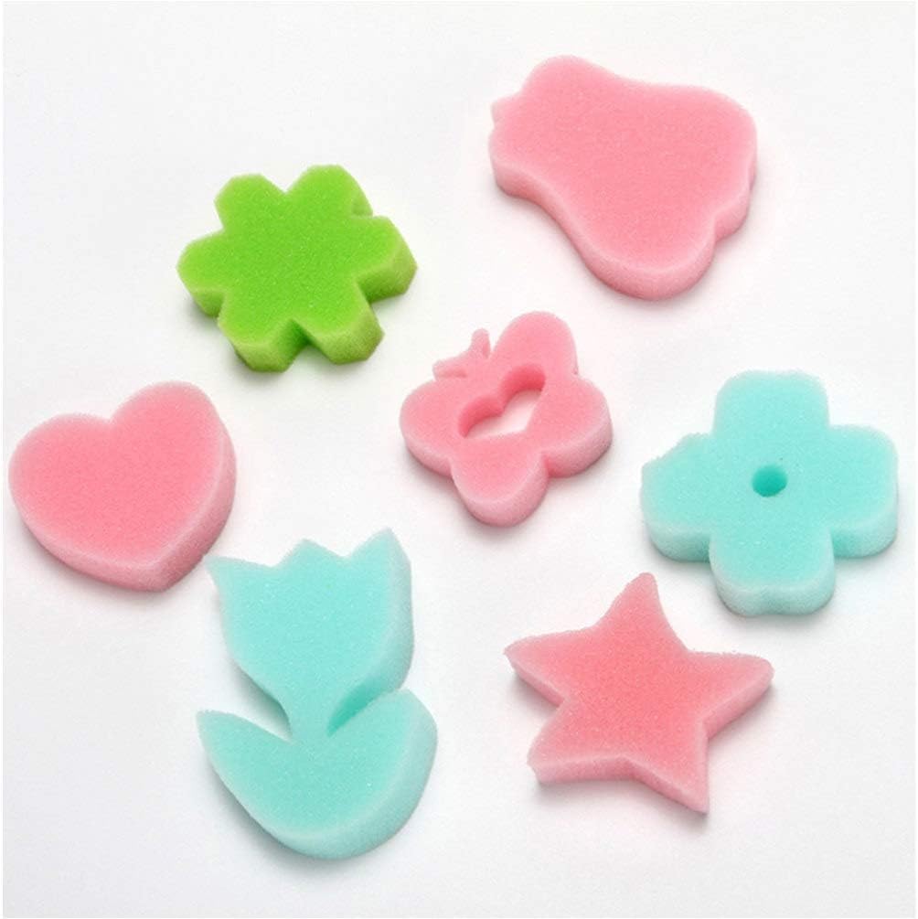 Healifty 24Pcs Painting Craft Sponge Animal Shaped Drawing Sponges Brushes for Kindergaten Kids Art Paint Supplies (Random Color) - Image 4
