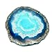 4 (FOUR) Agate Coaster - Teal Colored Agate Coasters Rock Paradise COA (AM9B2)