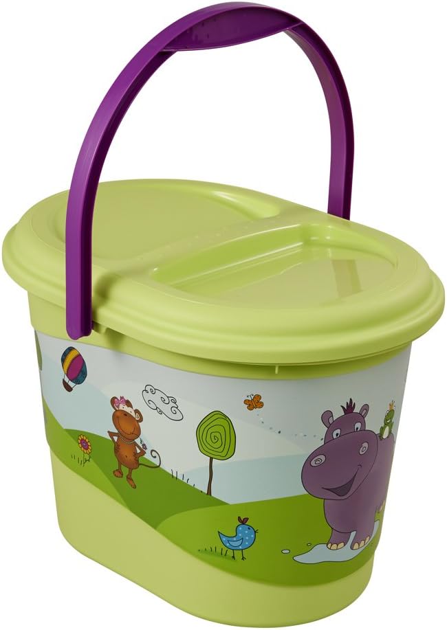 OKT Kids 1180126201200 Nappy Bin with Hippo Design/Lime Green Amazon.co.uk Baby