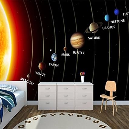 300cmx250cm Customized 3d Mural Kids Wallpaper Solar System