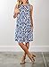 ZESICA Women's Summer Sleeveless Damask Print Pocket Loose T-shirt Dress, Blue, X-Large