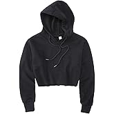 FADBBW Women's Cropped Hoodie Fleece Long Sleeve Pullover Cut Off Hood Sweatshirt