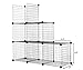 JS HANGER Black Wire Storage Cubes, Set of 6, Clothes Organizer