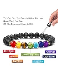 Brazalete de abalorios de chakra M MOOHAM, brazalete de abalorios de piedra natural de 8mm, para aliviar el estrés de los hombres, las mujeres, los abalorios de yoga y los abalorios de piedras semipreciosas.