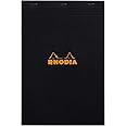 Rhodia Staplebound Notepads - Graph 80 Sheets - 8 1/4 x 12 1/2 in. - Black Cover