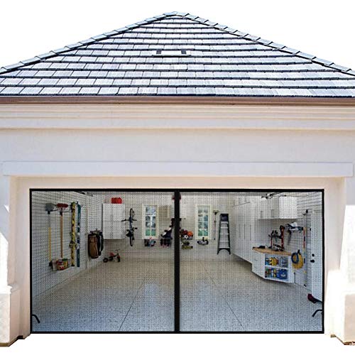 Garage Door Screens 16x7 ft Double Door Mesh with Hook and