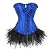 Kranchungel Women's Gothic Corset Skirt Set Moulin Rouge Dancer Fancy Clubwear