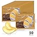 50 Pairs Under Eye Mask, Under Eye Pads Teenitor 24k Gold Eye Patches Collagen Eye Mask Crystal Gel for Anti-Aging Moisturizing Reducing Dark Circles Puffiness Wrinkles