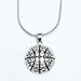 Basketball Pendant Necklace for Women Girl Jewelry Gift - White Crystal NBA Ball Sport